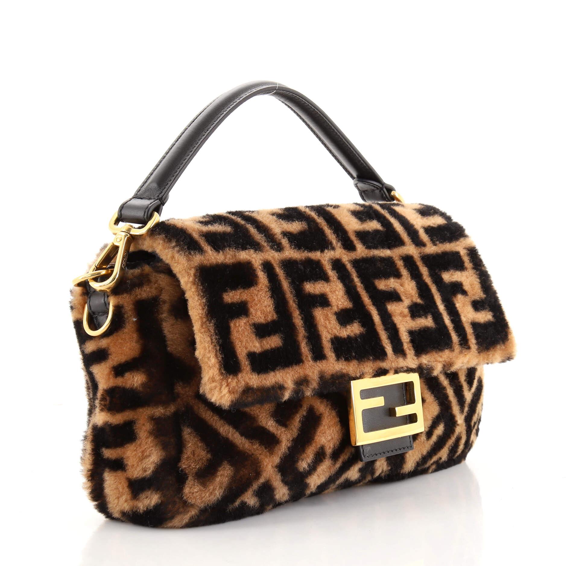 fendi sheepskin baguette