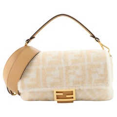 Fendi Baguette NM Bag Zucca Shearling Medium