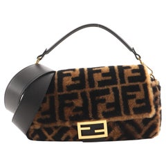 Fendi Baguette NM Bag Zucca Shearling Medium