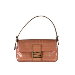 Fendi Baguette Orange Zucca Vinyl Shoulder Bag