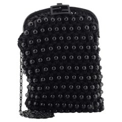 Fendi Baguette Phone Bag Woven Crochet with Beads Mini