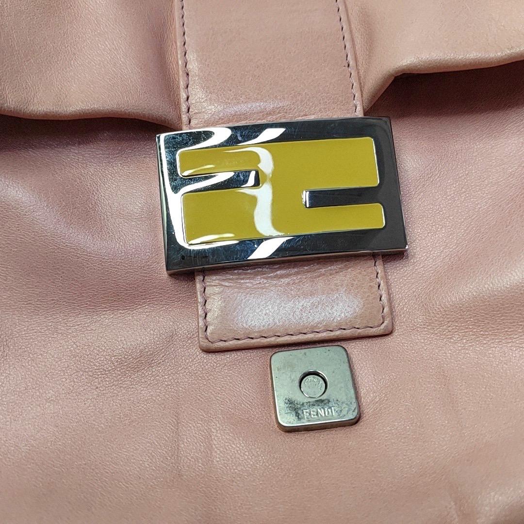 FENDI Baguette Pink Lambskin Leather For Sale 5