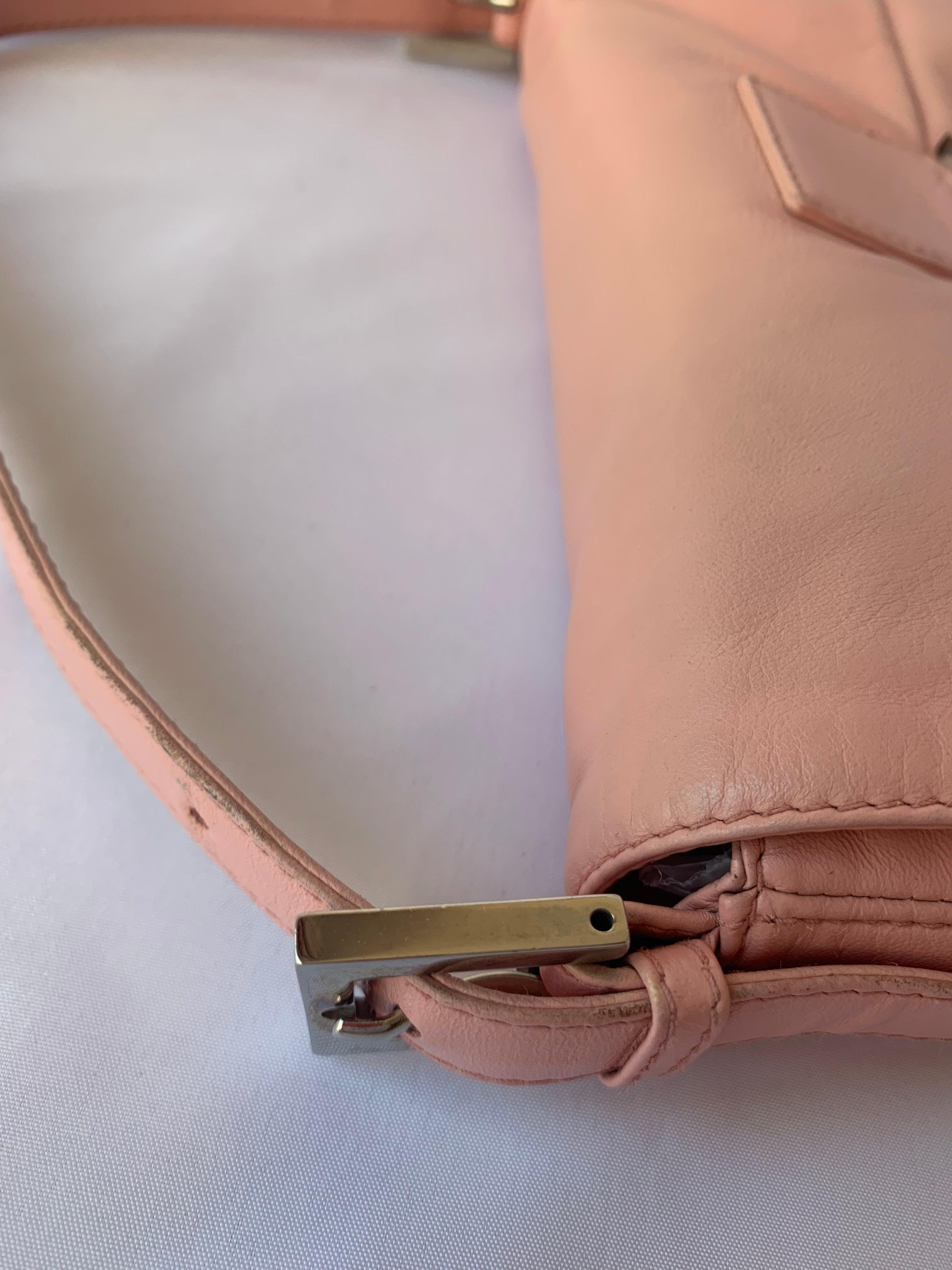 FENDI Baguette Pink Lambskin Leather 1