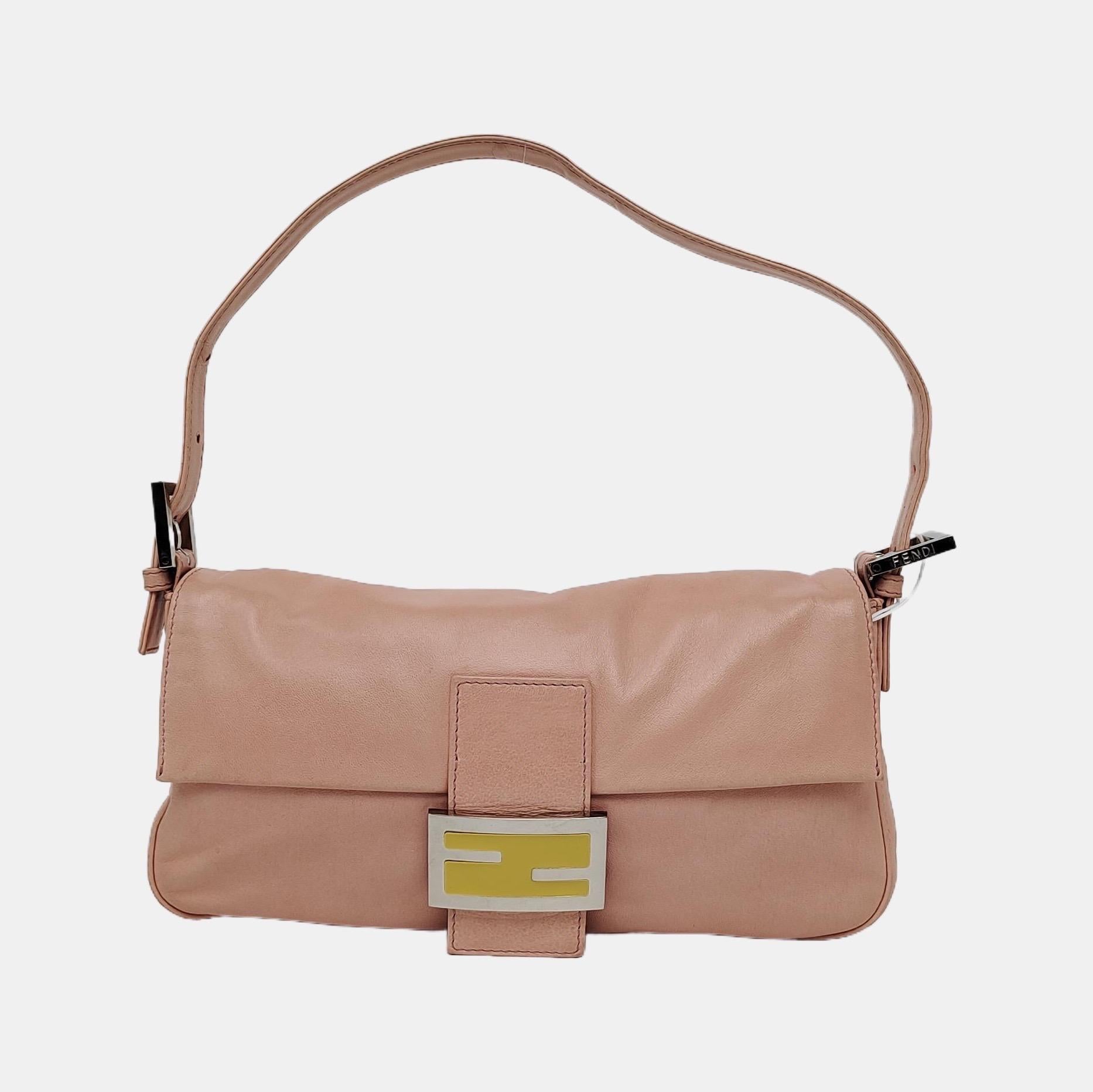 Women's FENDI Baguette Pink Lambskin Leather For Sale