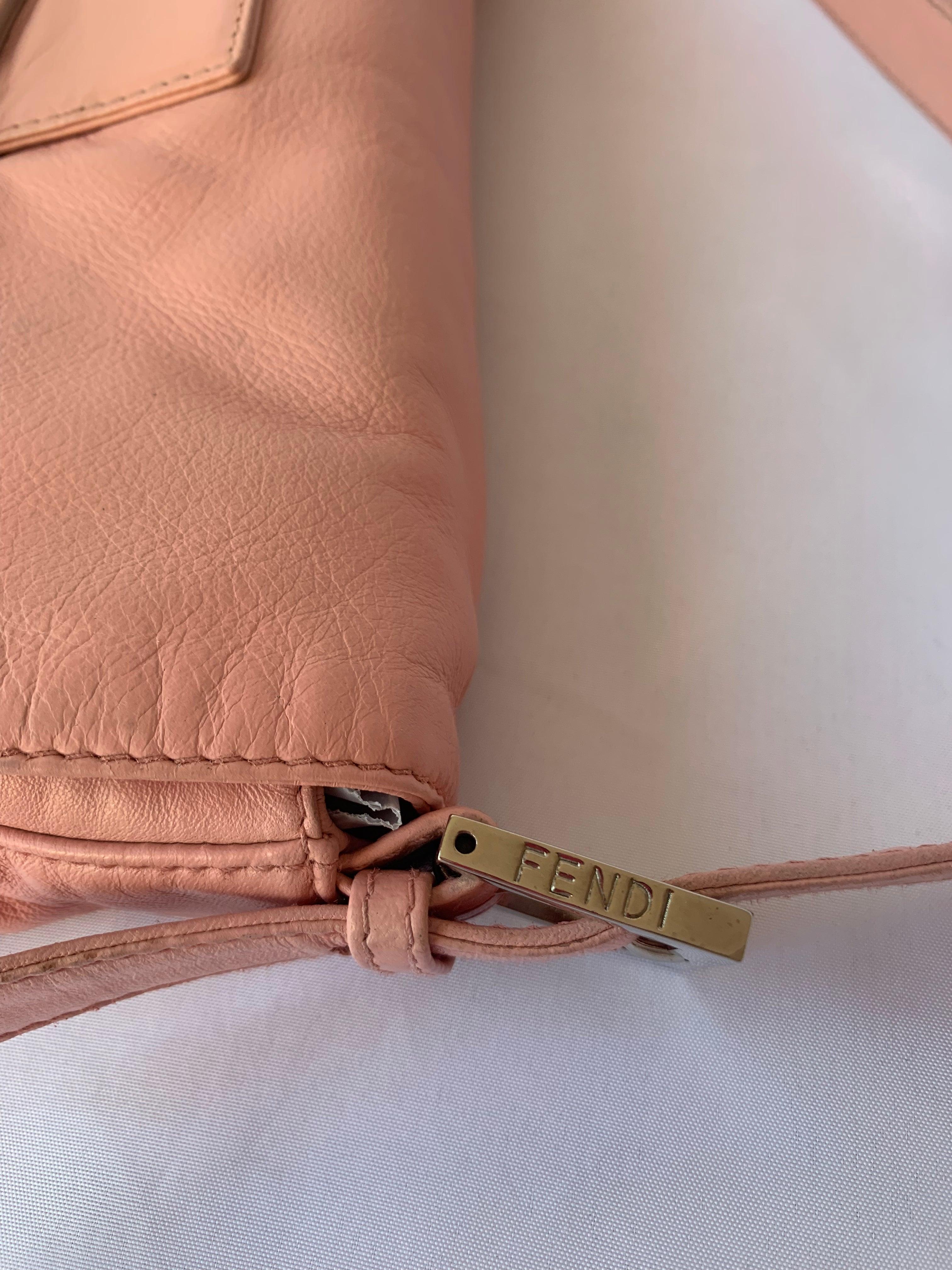 FENDI Baguette Pink Lambskin Leather 4