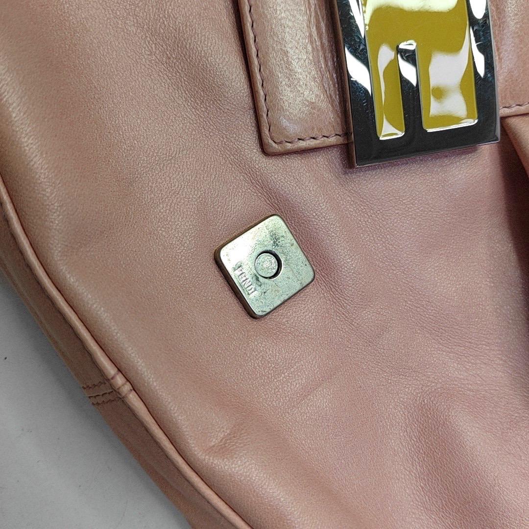 FENDI Baguette Pink Lambskin Leather For Sale 4