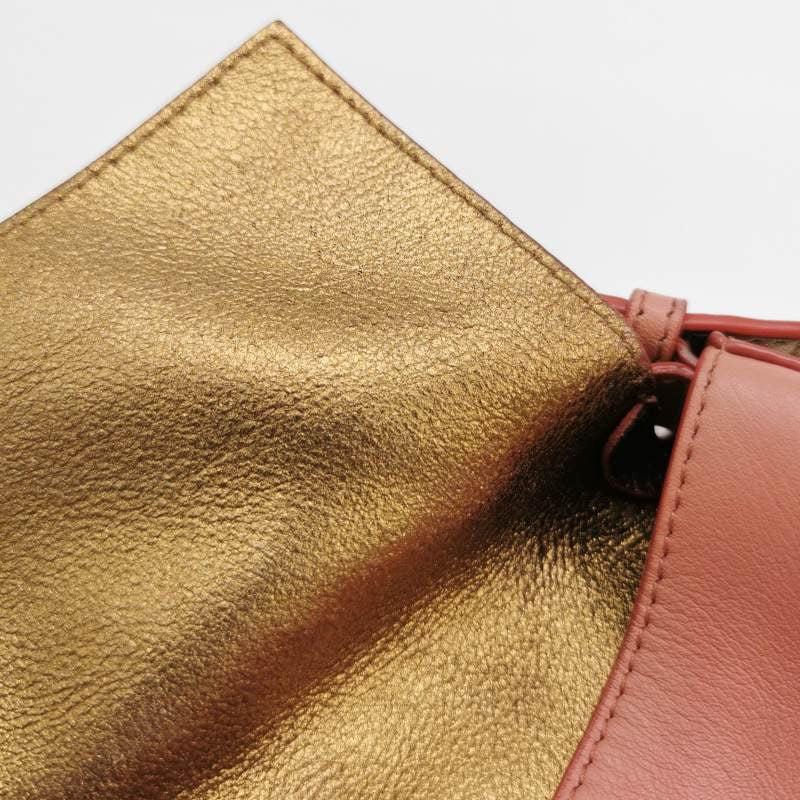Fendi Baguette Pink Leather with Gold Studded Metal Buckle 10