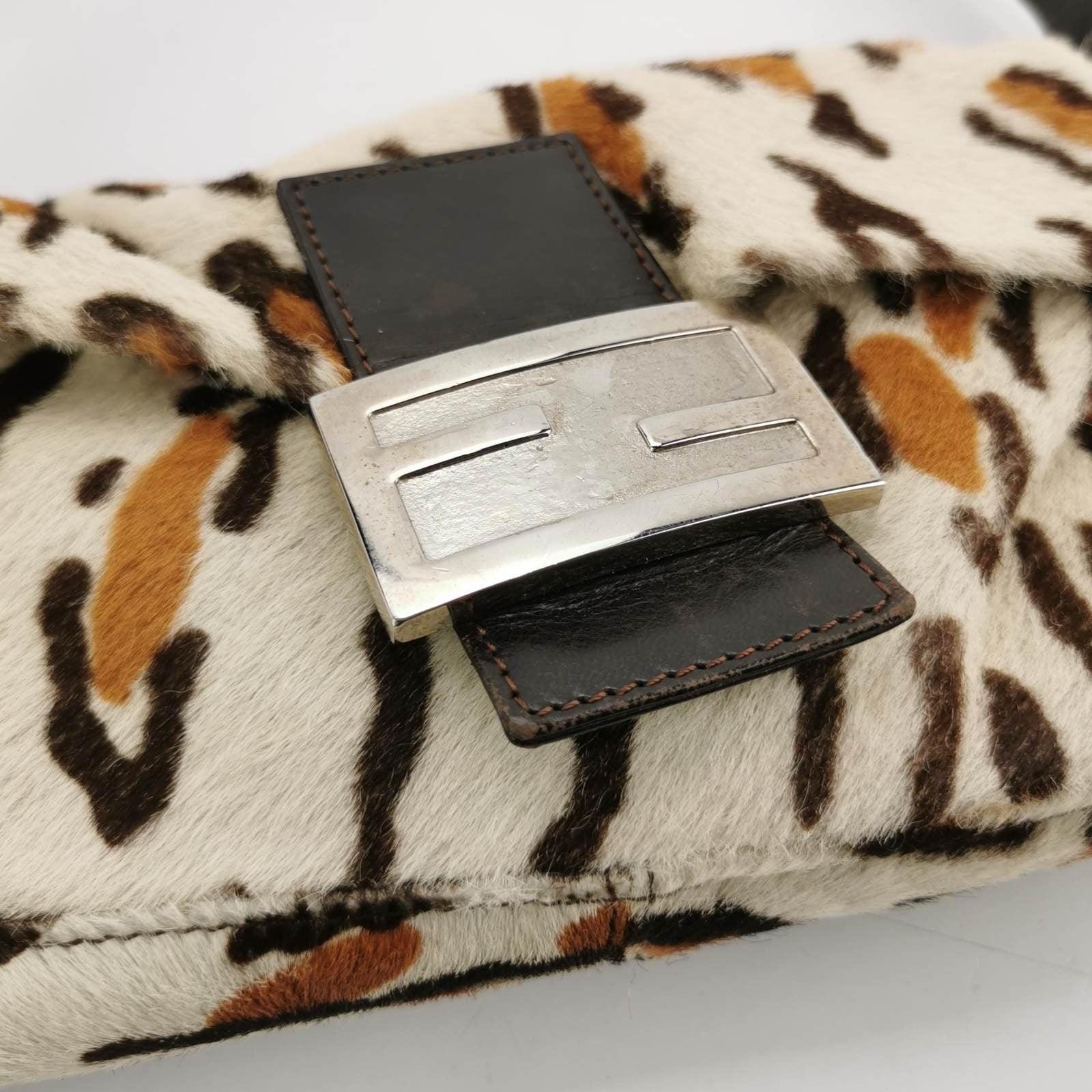 Fendi Baguette Pony hair in leopard print Brown 6