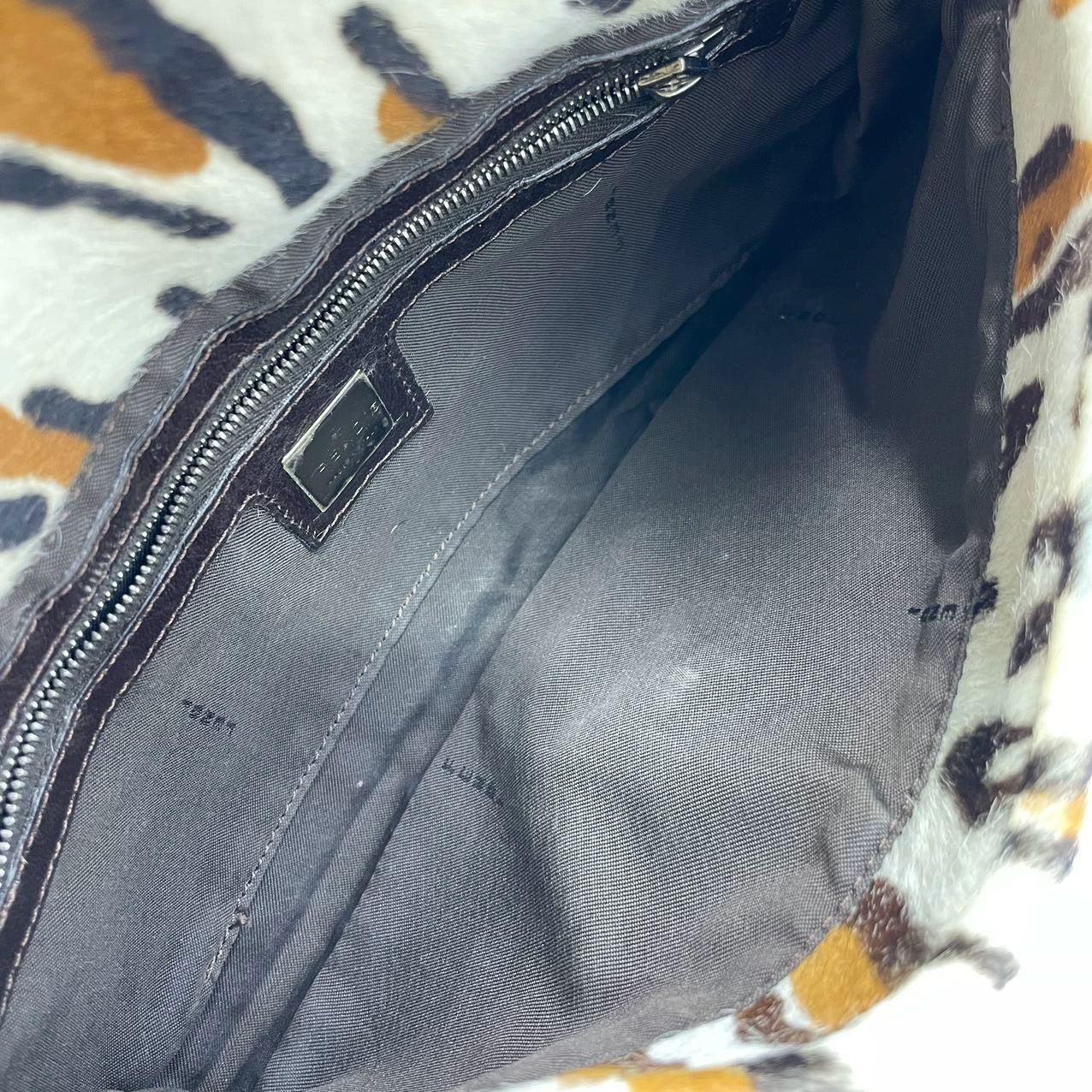 Fendi Baguette Pony hair in leopard print Brown For Sale 8
