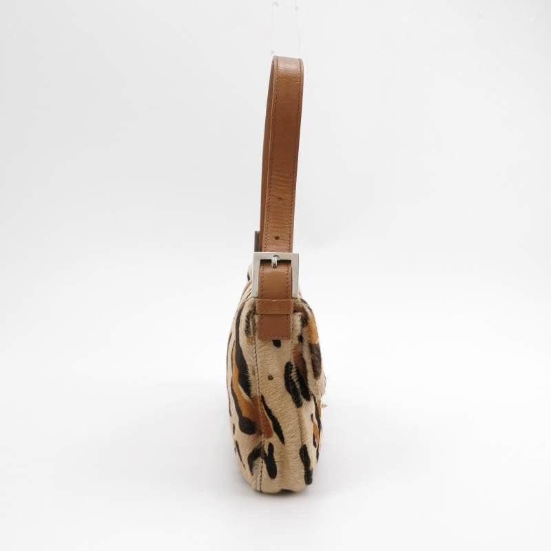 Fendi Baguette Pony hair in leopard print Brown In Good Condition In AUBERVILLIERS, FR