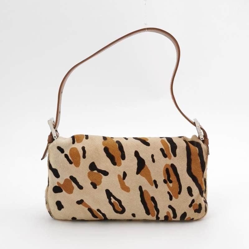 Women's Fendi Baguette Pony hair in leopard print Brown