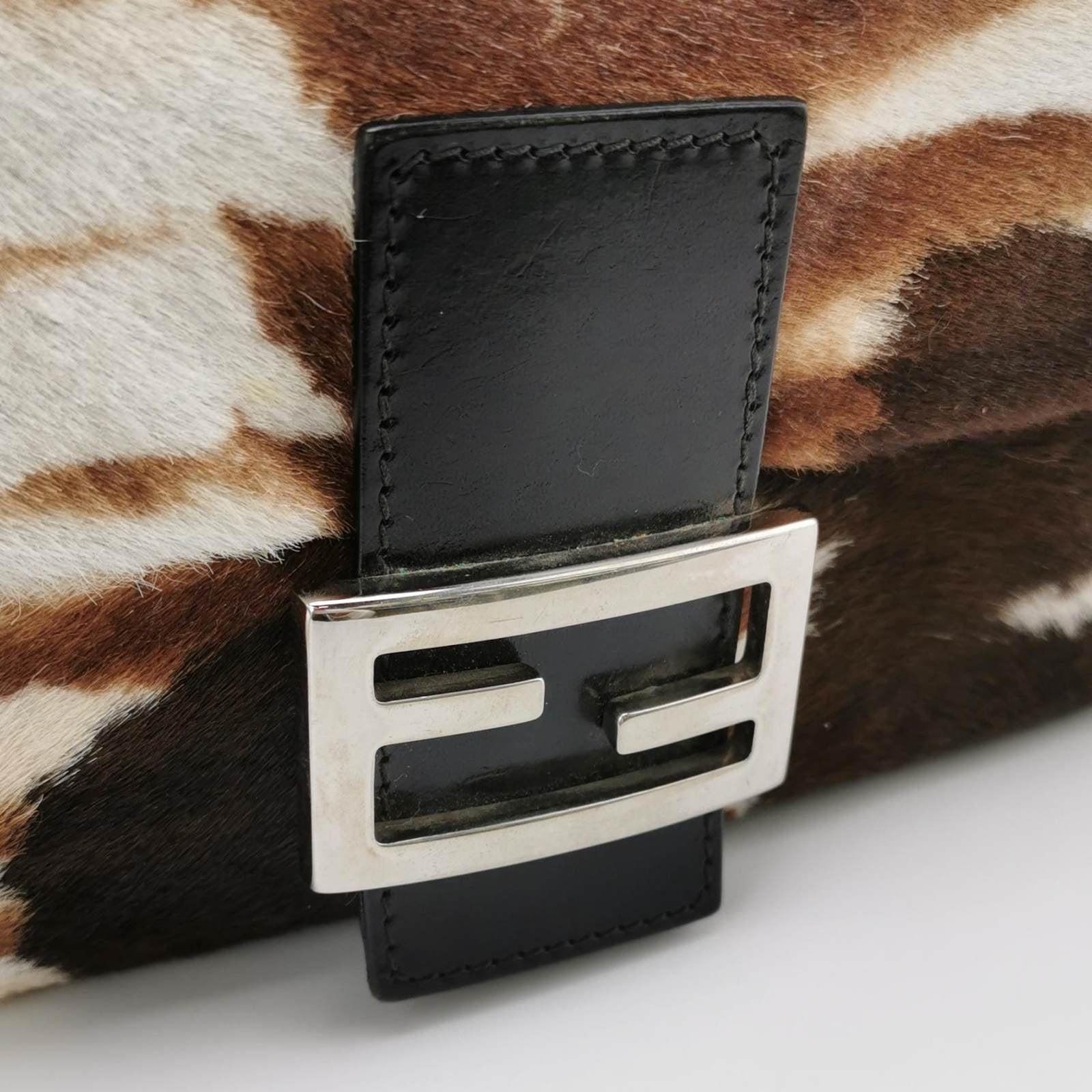 Fendi Baguette Pony-hair Style Calfskin Leather in Horse Print 4