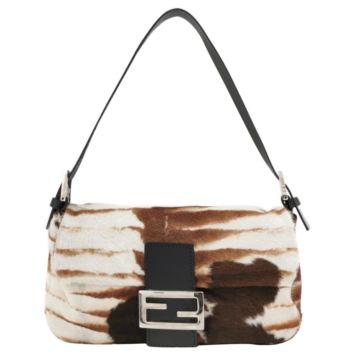 Fendi Baguette Pony-hair Style Calfskin Leather in Horse Print