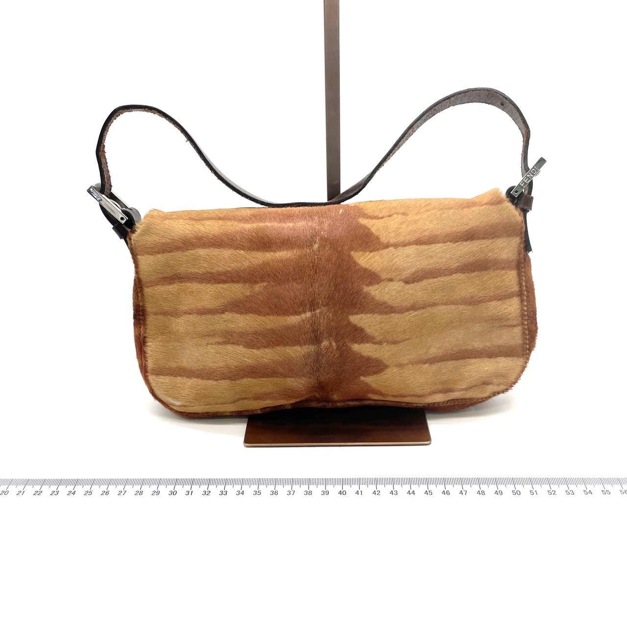 Fendi Baguette Pony-style Calfskin Leather Zebra Print These are professional photos of the actual bag offered by Luxbags. Expertly crafted from rare calfskin leather with an iconic horse print, this Fendi Baguette is a true luxury statement. The