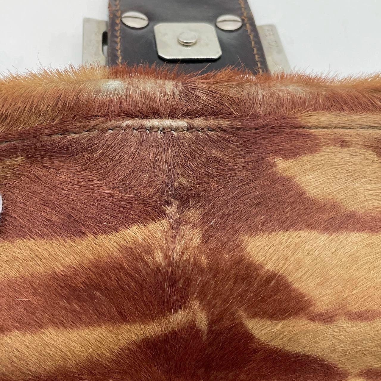 Fendi Baguette Pony-style Calfskin Leather Zebra Print 5