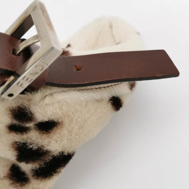 Fendi Baguette Pony-style Leather Dalmatian Print Cream White 7