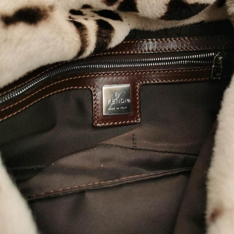 Fendi Baguette Pony-style Leather Dalmatian Print Cream White 3