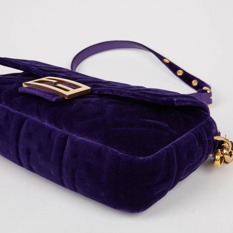 purple velvet purse