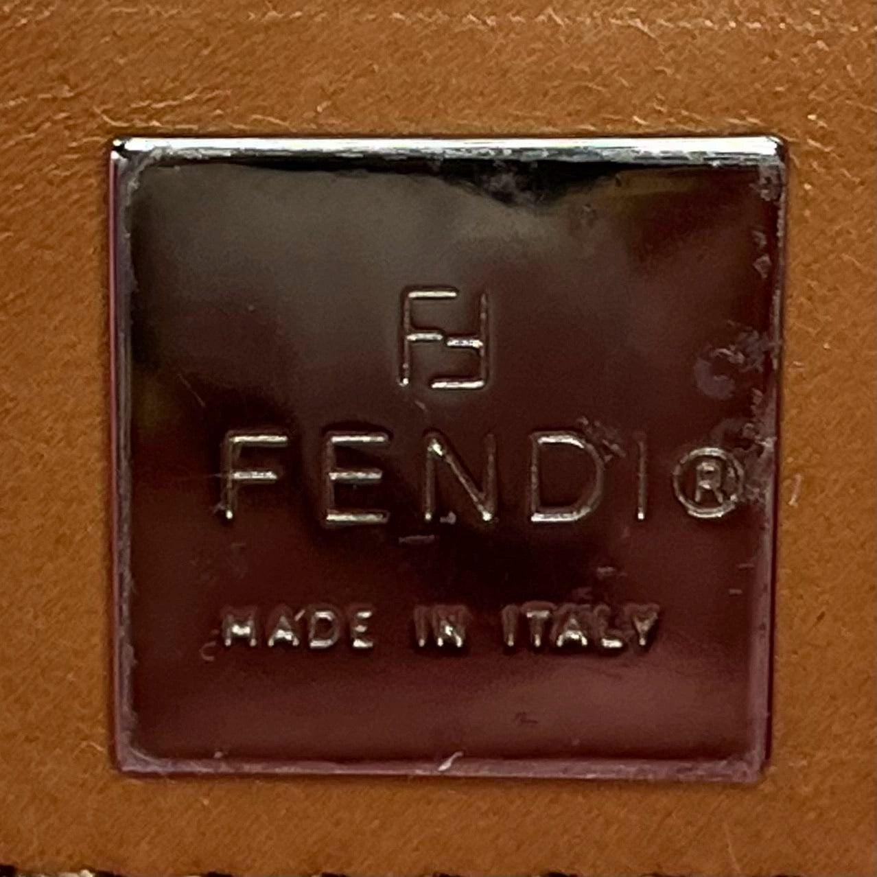 Fendi Baguette Raffia Straw Multicolor Shoulder Bag 2