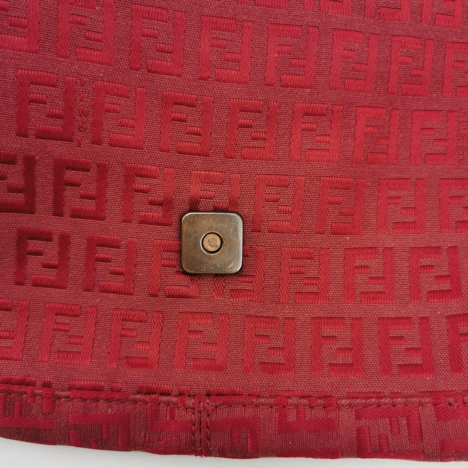 Fendi Baguette Red Zucchino Print Monogram 6