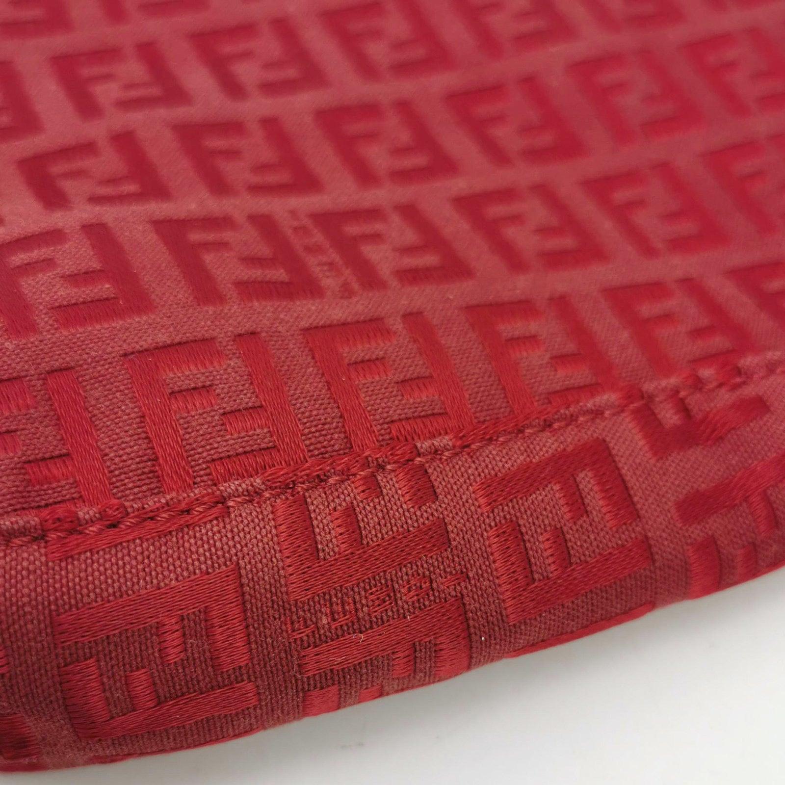 Fendi Baguette Red Zucchino Print Monogram 7