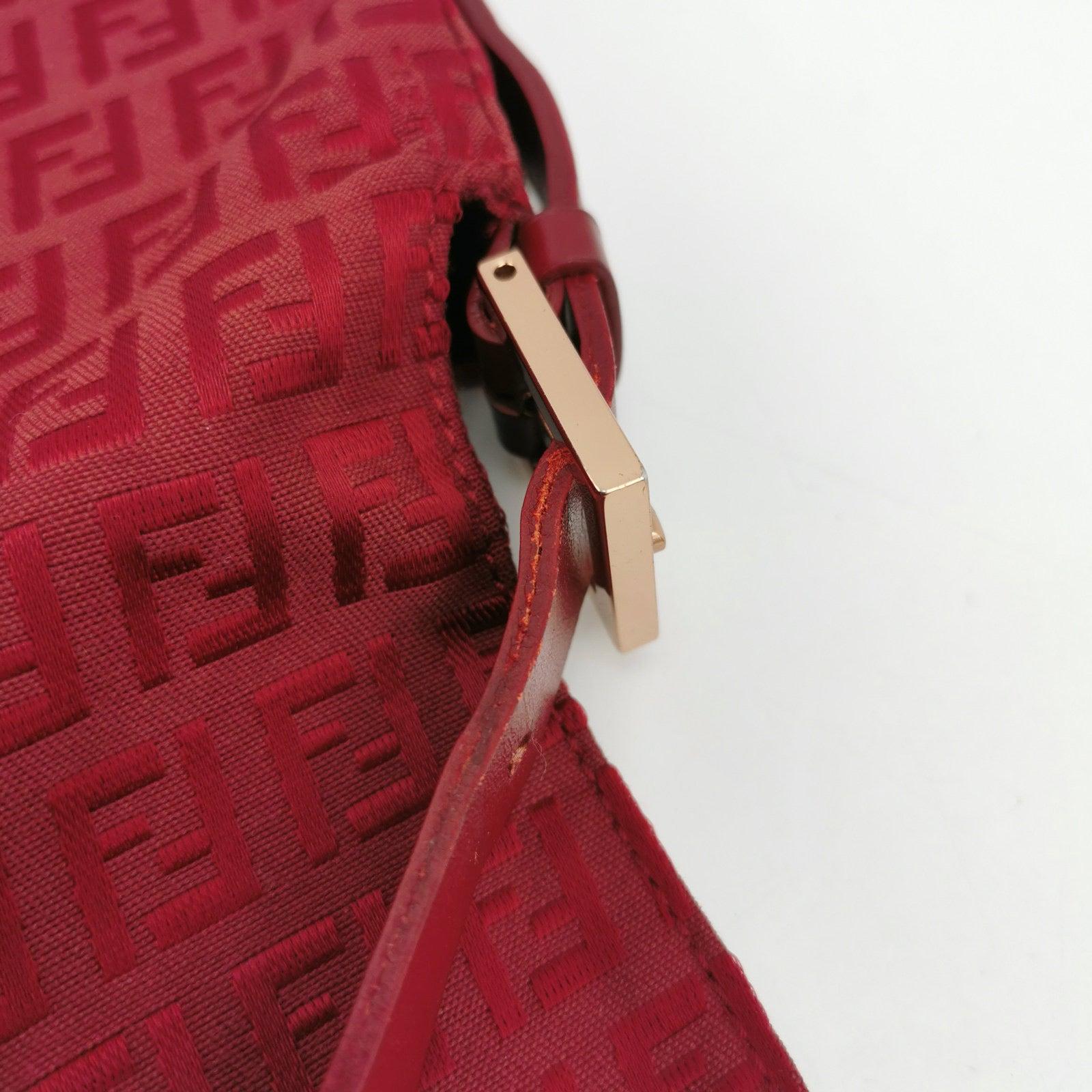 Fendi Baguette Red Zucchino Print Monogram 8