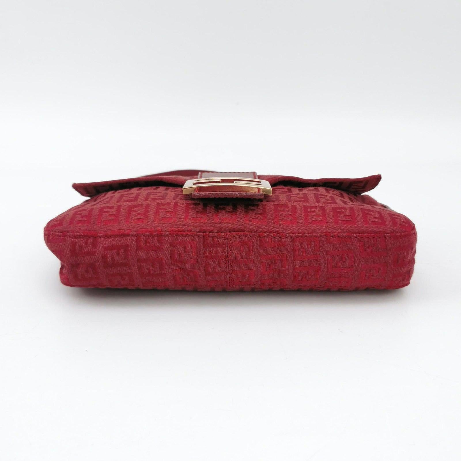 Fendi Baguette Red Zucchino Print Monogram 1