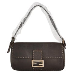 Fendi Baguette Selleria Kalbsleder Braun Umhängetasche