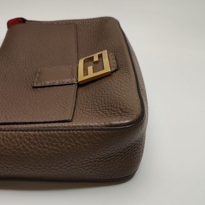 Fendi Baguette Selleria Calfskin Leather Crossbody Bag Large Brown 7
