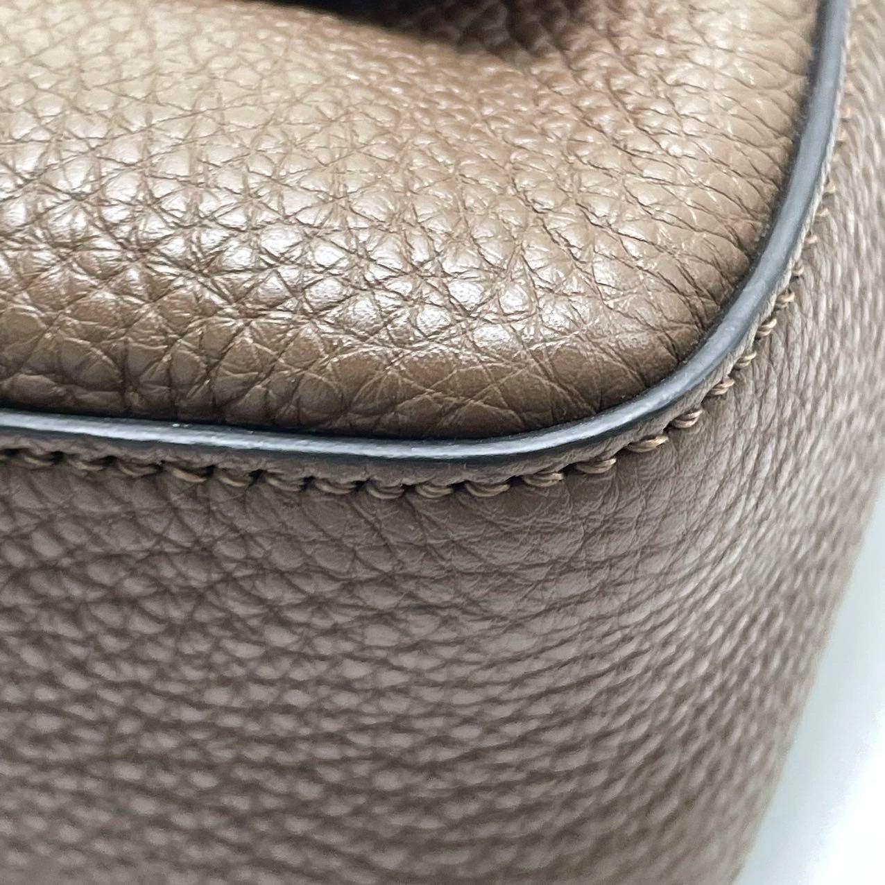 Fendi Baguette Selleria Calfskin Leather Crossbody Bag Large Brown 8