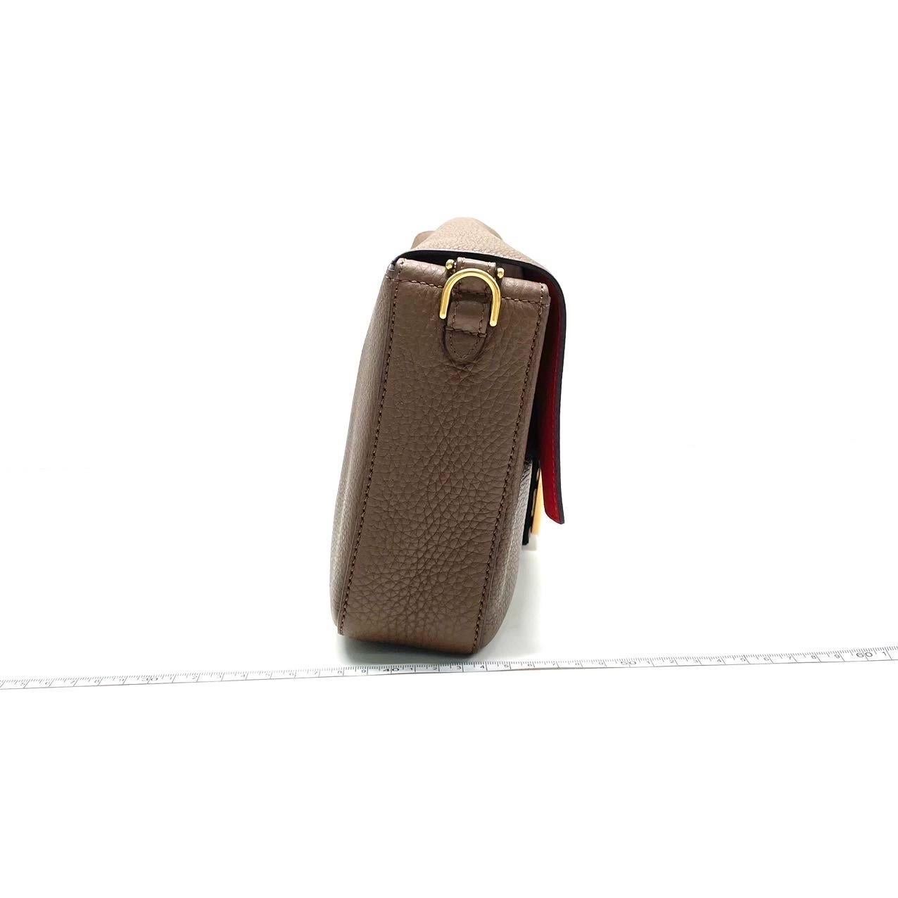 Fendi Baguette Selleria Calfskin Leather Crossbody Bag Large Brown 5