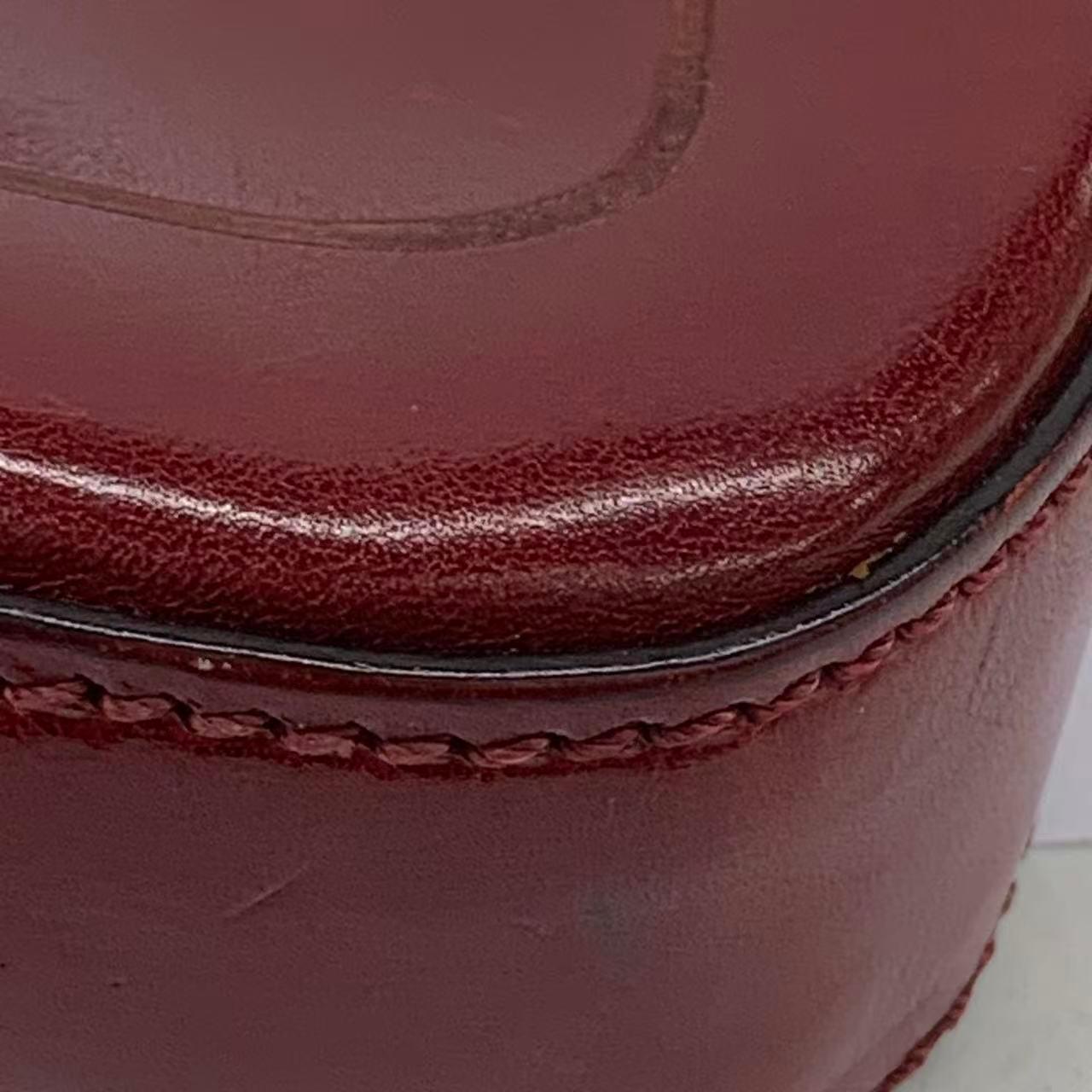 Fendi Baguette - Borsa a tracolla in pelle di vitello rossa lucida in vendita 3