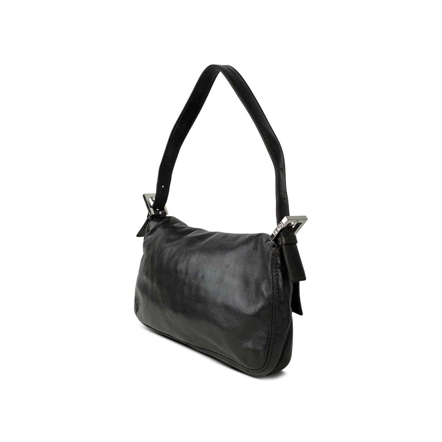 Black Fendi Baguette Shoulder Bag