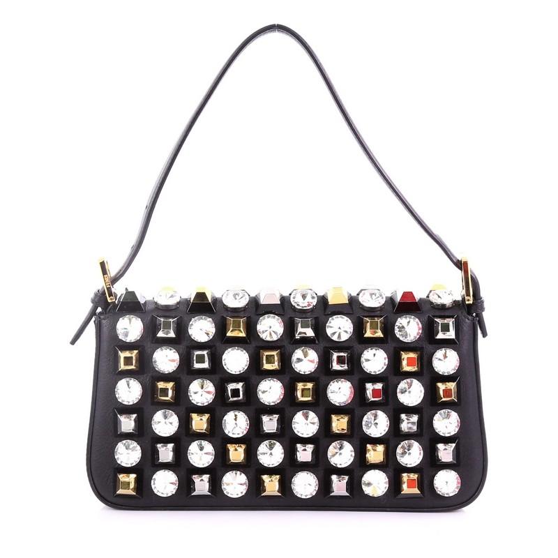 Fendi Baguette Studded Leather In Excellent Condition In NY, NY