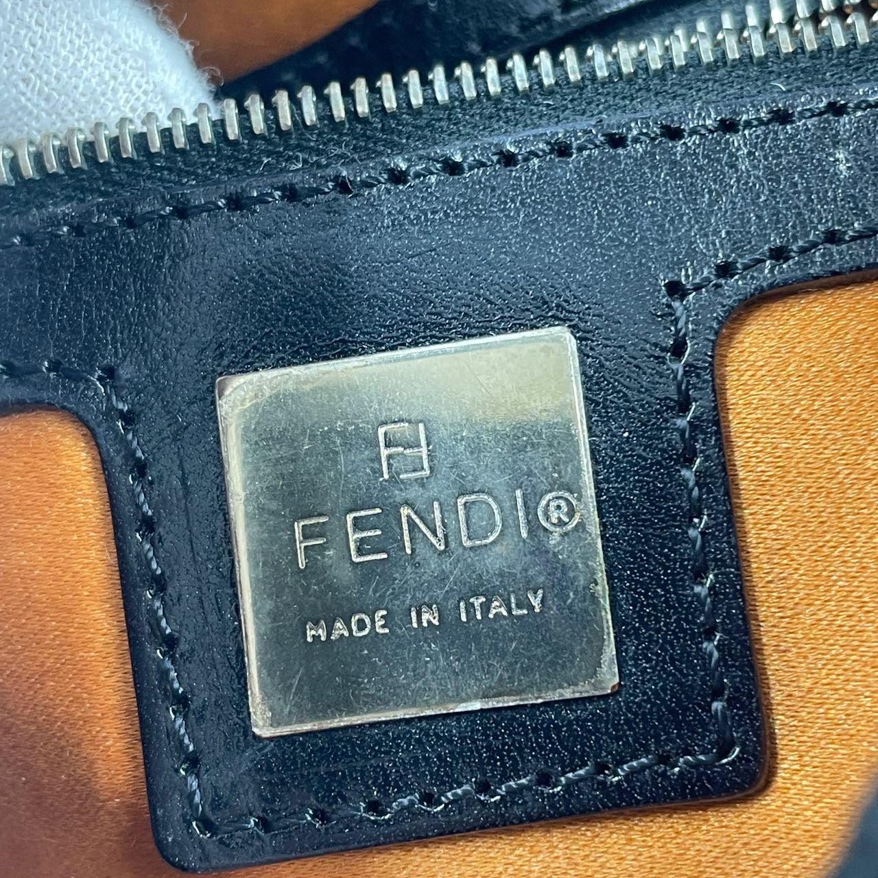Fendi Baguette Vintage Black Beaded Tussle On Black Shoulder Bag 5