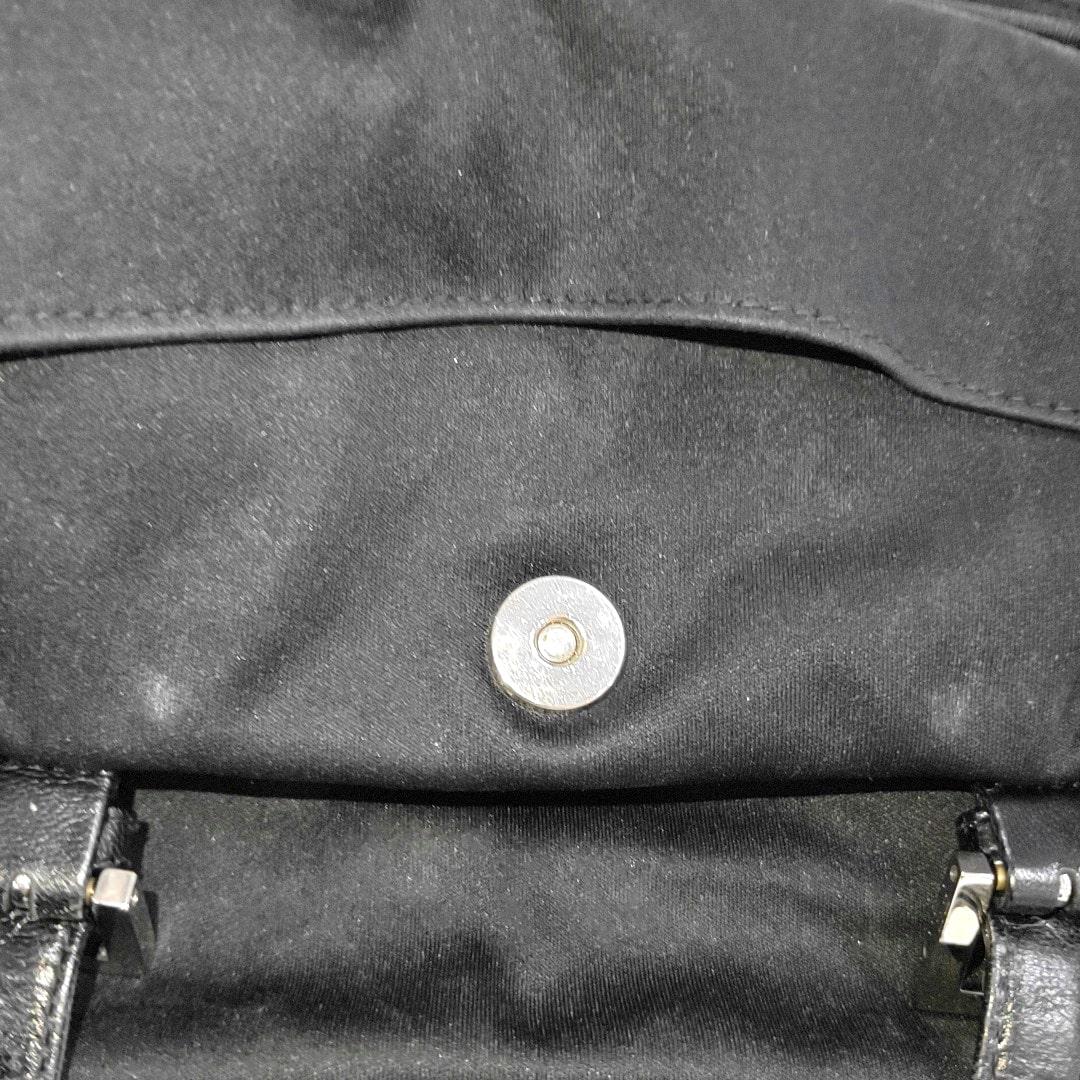 FENDI Baguette Vintage Black Cloth Silver Hardware Double Strap 10