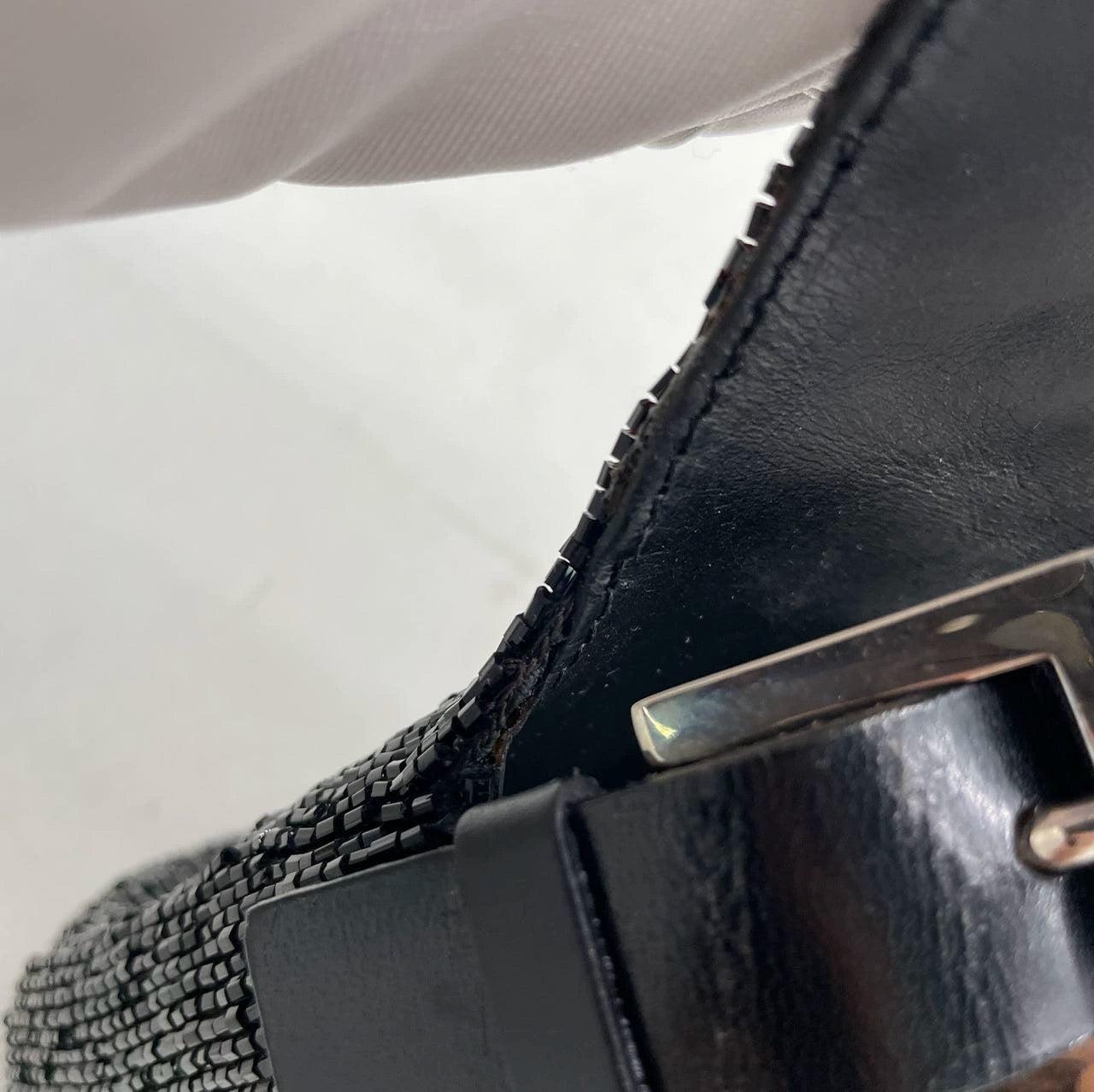 Fendi Baguette Vintage Black Glitter Beads Shoulder Bag For Sale 9