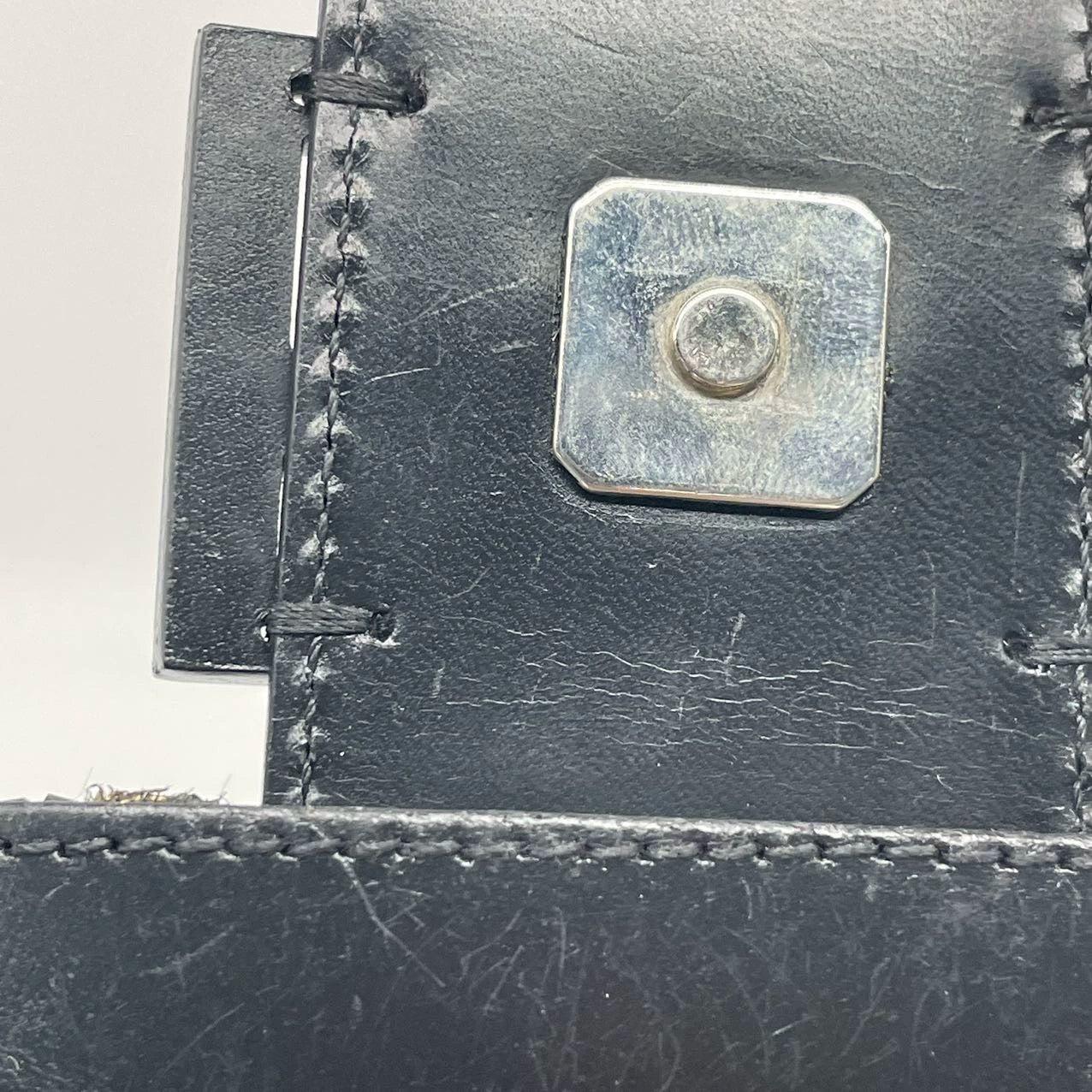 Fendi Baguette Vintage Black Glitter Beads Shoulder Bag 9