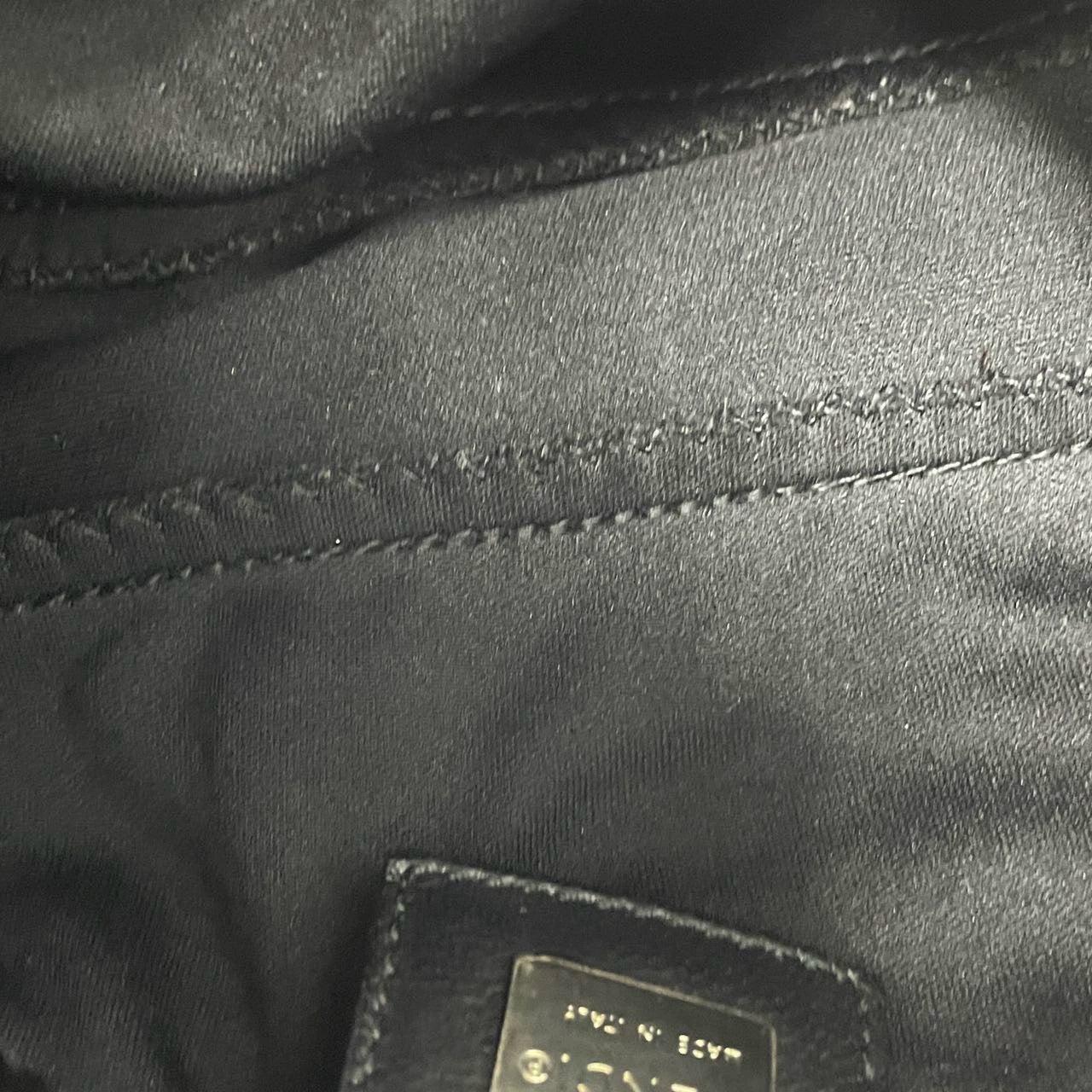 Fendi Baguette Vintage Black Sequins and Leather For Sale 3