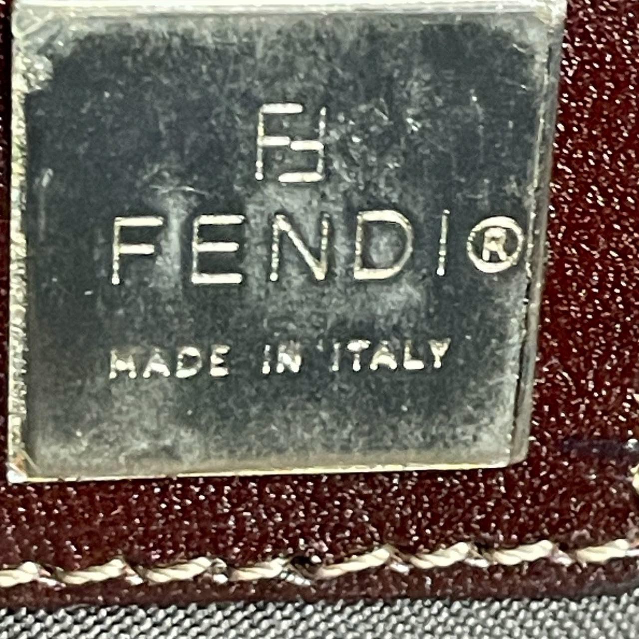 Fendi Baguette Vintage Chocolate Brown Glitter Beads 4