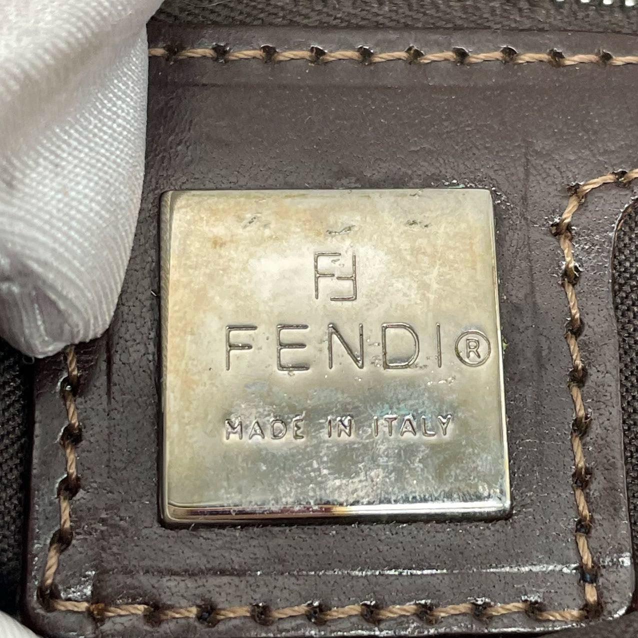 Fendi Baguette Vintage Dark Chocolate Brown Glitter Beads 2