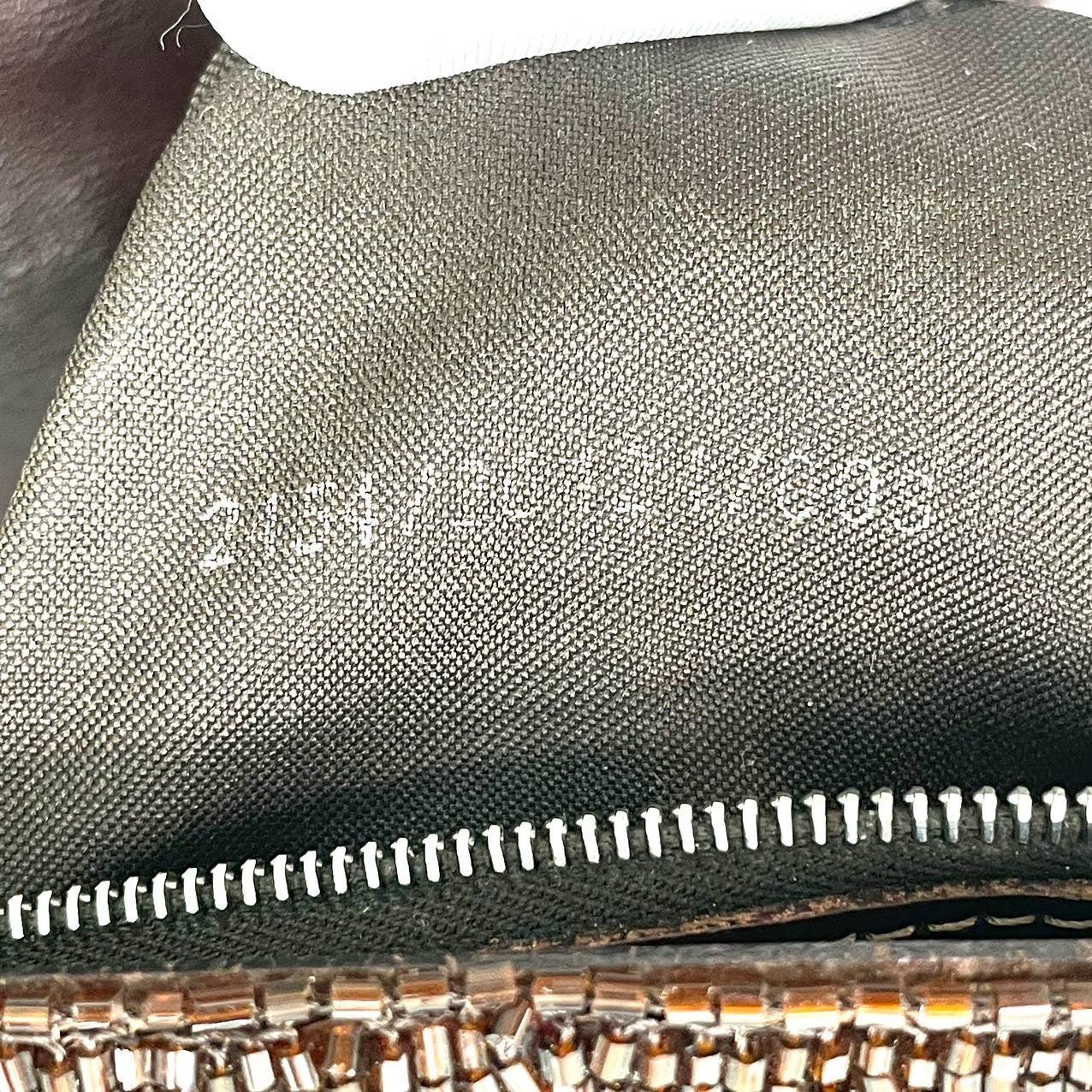 Fendi Baguette Vintage Dark Chocolate Brown Glitter Beads 3