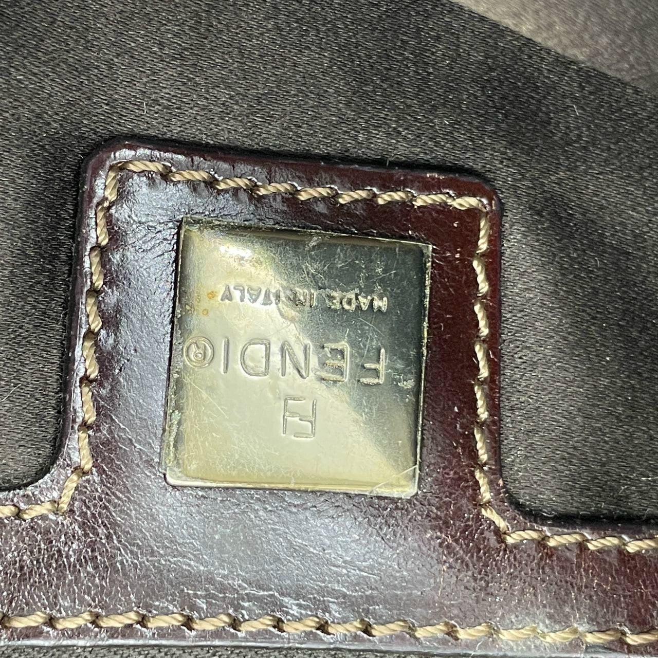 Fendi Baguette Vintage Dark Chocolate Brown Glitter Beads For Sale 4