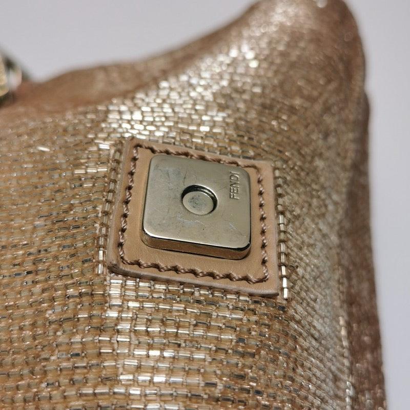 Fendi Baguette Vintage Light Pink Glitter Beads 5