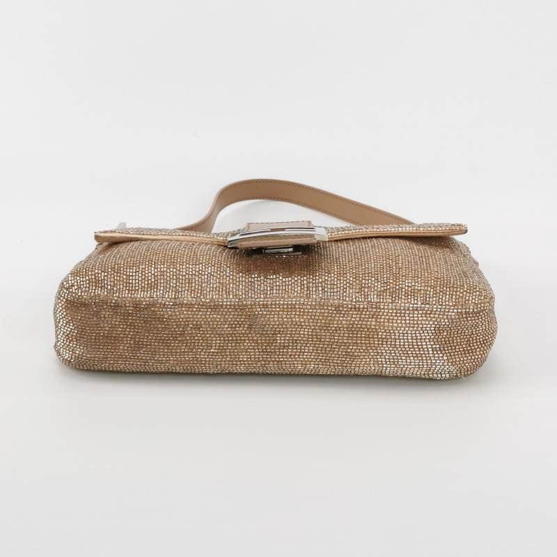 Women's Fendi Baguette Vintage Light Pink Glitter Beads