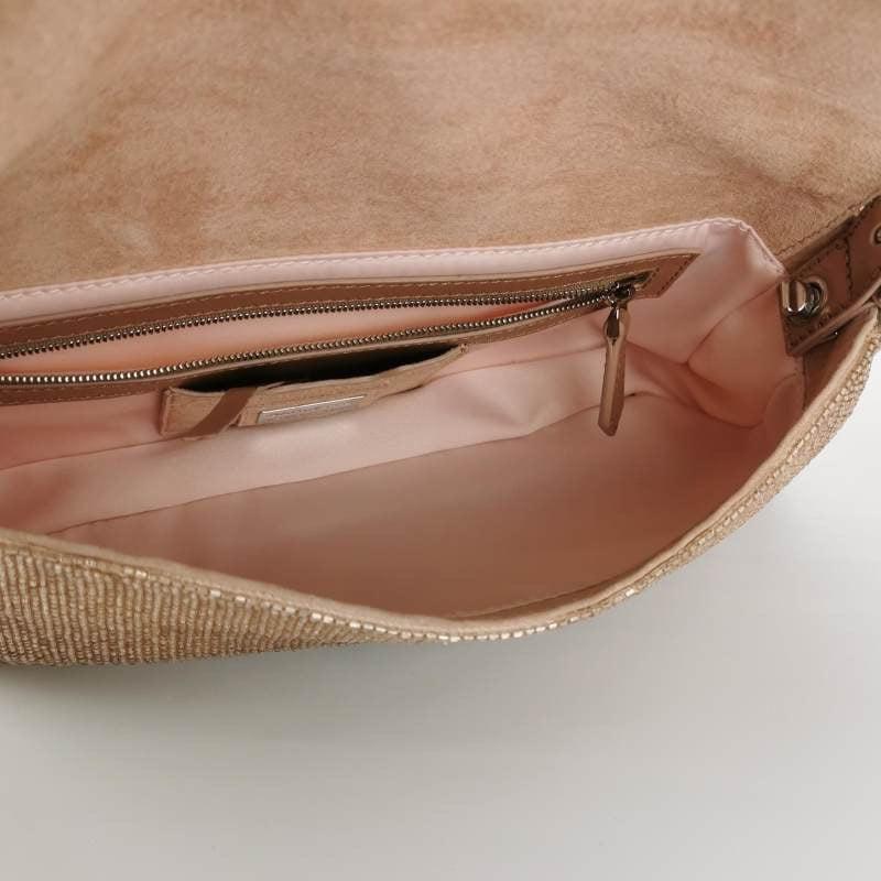Fendi Baguette Vintage Light Pink Glitter Beads 3