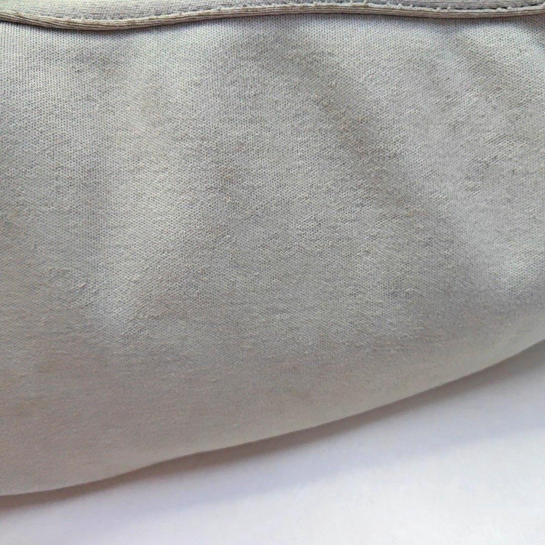 FENDI Baguette Vintage Pale Grey Cloth Pink Buckle For Sale 1