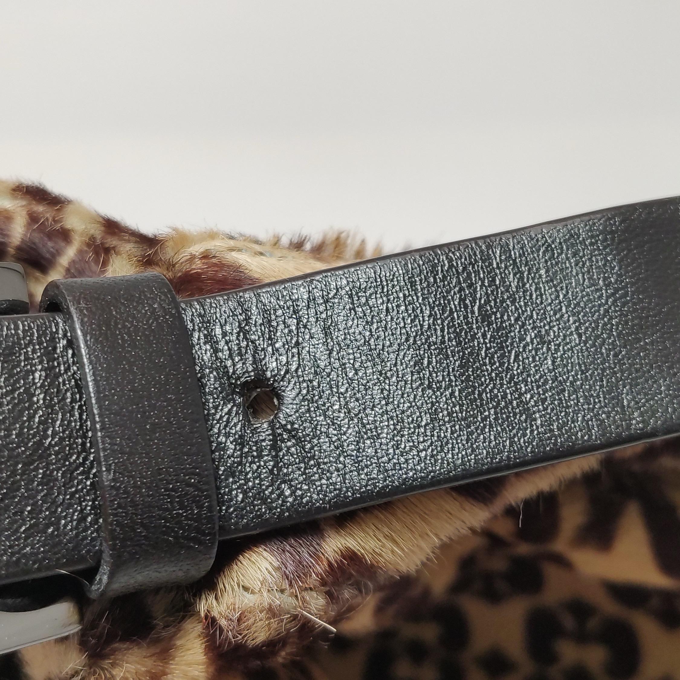 Fendi - Baguette Vintage - Sac à bandoulière à double rabat en poils de poney en vente 8