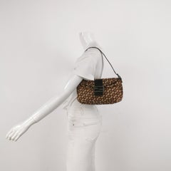 Fendi Baguette Vintage Ponyhair Double Flap Shoulder Bag