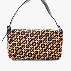 Fendi Baguette Vintage Ponyhair Double Flap Shoulder Bag